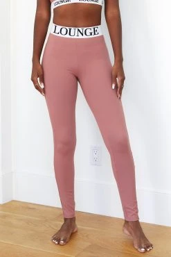 Lounge Underwear Outlet Reborn High Waisted Leggings (Set) - Smoked Pink