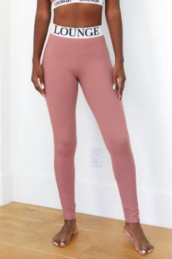 Lounge Underwear Outlet Reborn High Waisted Leggings (Set) - Smoked Pink