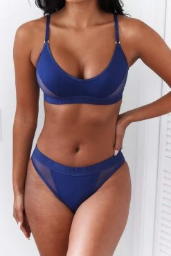 Lounge Underwear BH Ohne Bügel Sets Contour Mesh Bra (Set) - Navy