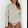 Lounge Underwear Crew Neck Jumper - Olive