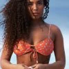 Lounge Underwear Floral Bikini Top - Orange 1 Lounge Underwear Floral Bikini Top - Orange