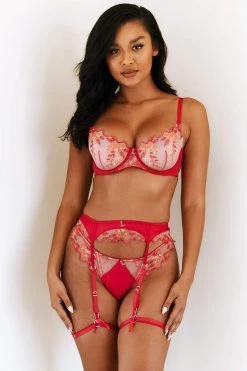 Lounge Underwear Lace Peyton Intimates Bra (Set) - Cherry