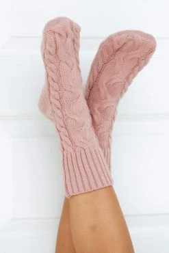 Lounge Underwear Outlet Cosy Knitted Socks - Pink Outlet