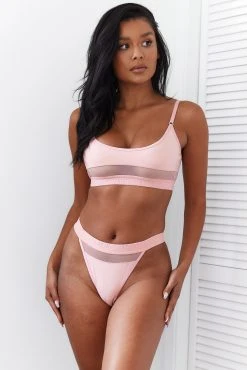 Lounge Underwear Nichtgepolsterte Mesh Bra (Set) - Pink