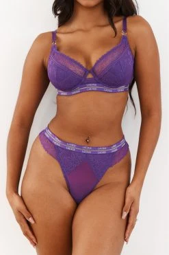 Lounge Underwear Vogue Balcony Bra (Set) - Purple Bügel-BH Sets
