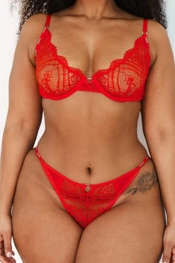 Lounge Underwear Bügel-BH Sets Sustainable Charmed Balcony Bra (Set) - Red