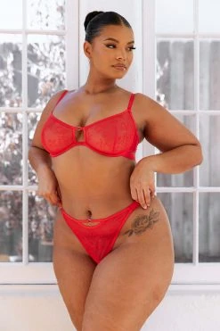 Lounge Underwear Grace Balcony Bra (Set) - Red Bügel-BH Sets