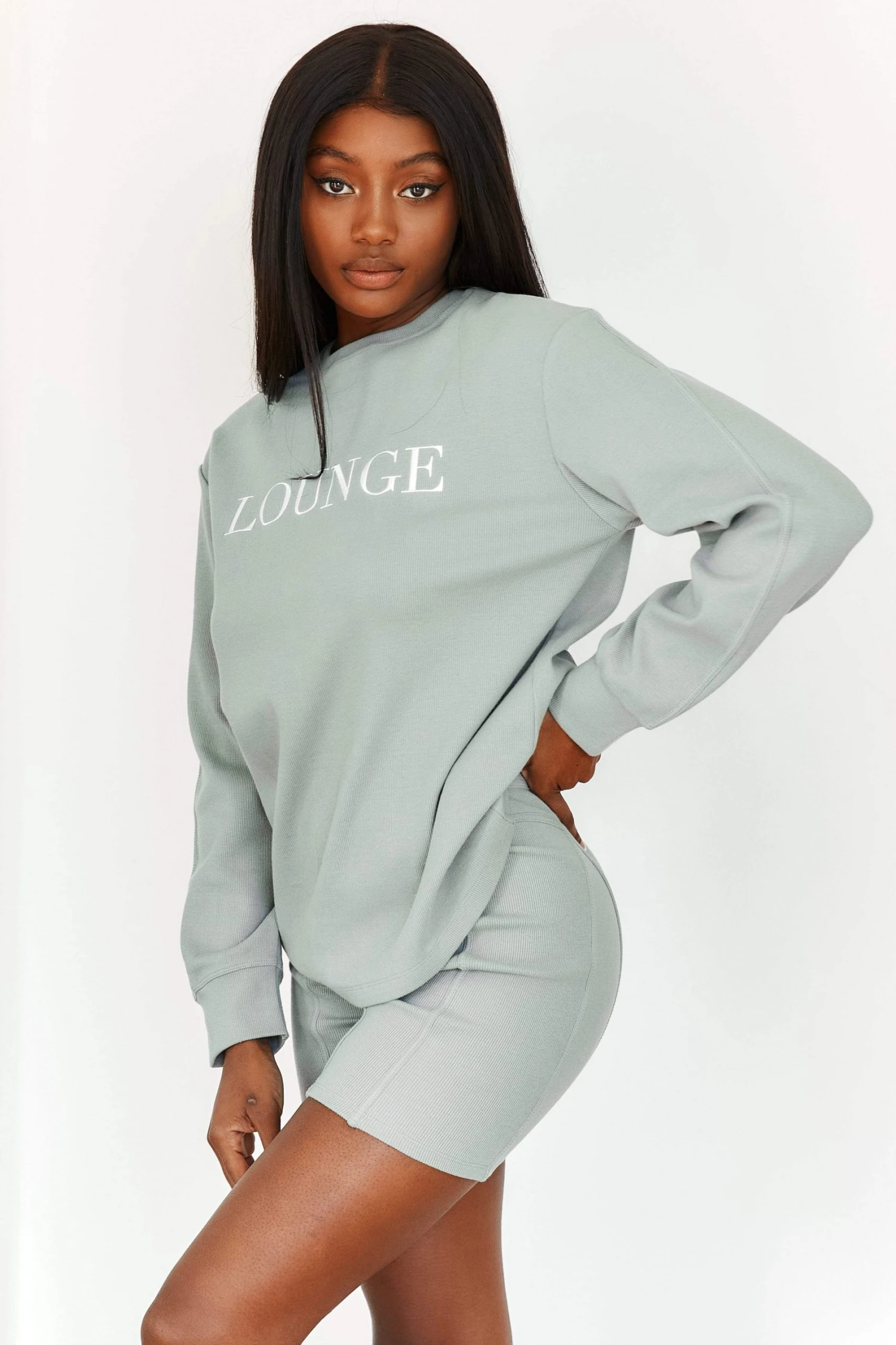 3SageSoftChicRibbedLongSleeveTop-Amina.jpg Lounge Underwear Soft Chic Ribbed Long Sleeve Top - Sage Tops Und Hoodys