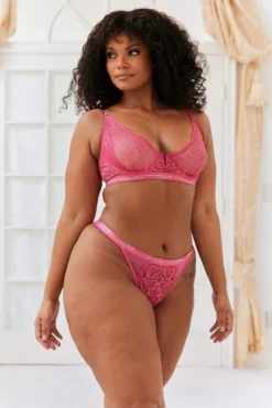 Lounge Underwear Outlet Royal Balcony Bra (Set) - Hot Pink 4 Lounge Underwear Outlet Royal Balcony Bra (Set) - Hot Pink