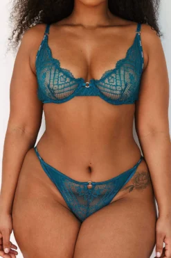 Lounge Underwear Sustainable Charmed Balcony Bra (Set) - Turquoise 18 Lounge Underwear Sustainable Charmed Balcony Bra (Set) - Turquoise