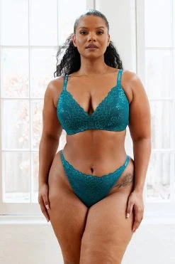 Lounge Underwear Sustainable Lace Magic Bra (Set) - Turquoise Bestsellers