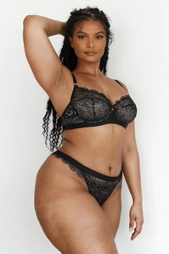 Lounge Underwear Desire Balcony Bra (Set) - Black