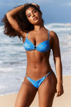 Lounge Underwear Neuheiten Floral Bikini Briefs - Blue