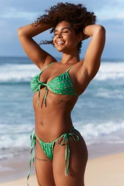 Lounge Underwear Neuheiten Floral Bikini Briefs - Green