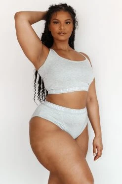 Lounge Underwear Bamboo Basic Bralette (Set) - Grey BH Ohne Bügel Sets