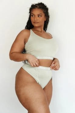 Lounge Underwear Bamboo Basic Bralette (Set) - Olive