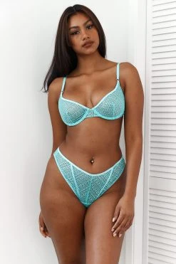 Lounge Underwear Outlet Icon Balcony Bra (Set) - Aqua Blue