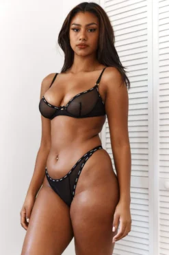 Lounge Underwear Mesh Balcony Bra (Set) - Black Bügel-BH Sets 4 Lounge Underwear Mesh Balcony Bra (Set) - Black Bügel-BH Sets