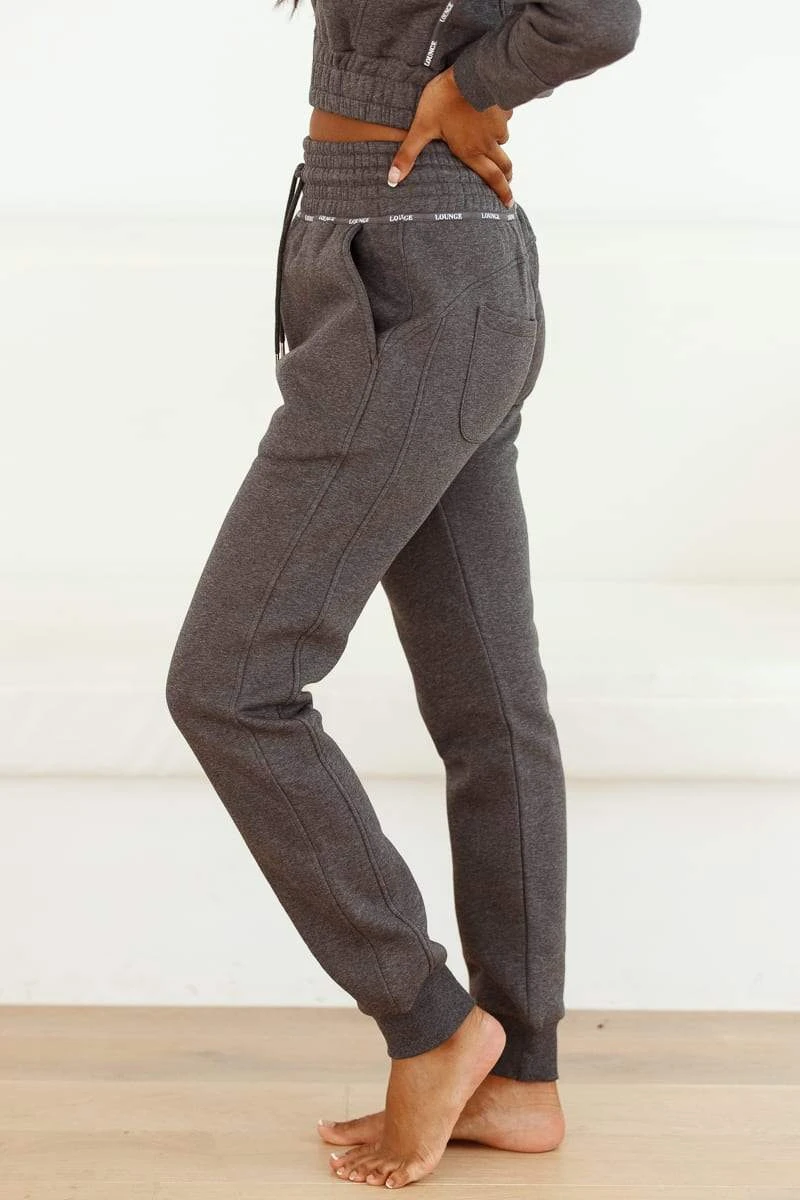 4CharcoalScrunchieJoggersNikki_7b3fff66-5fe2-4923-96c9-a463f7b86568.jpg Lounge Underwear Outlet Outlet High Waisted Scrunchie Joggers - Charcoal