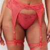 Lounge Underwear Vixen Intimates Briefs & Suspender Belt (Set) - Cherry 2 Lounge Underwear Vixen Intimates Briefs & Suspender Belt (Set) - Cherry