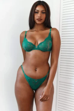 Lounge Underwear Sustainable Charmed Balcony Bra (Set) - Emerald