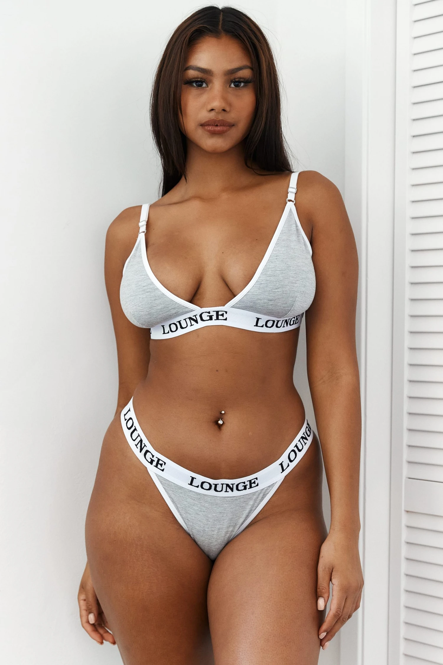 4GreyTriangleBraandThong-Nayeli.jpg Lounge Underwear Bestsellers Bamboo Triangle Bra (Set) - Grey