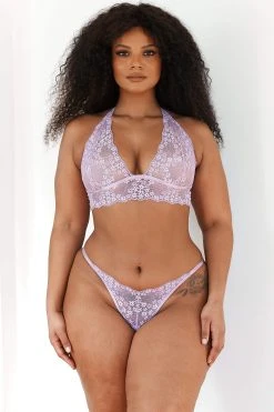 Lounge Underwear BH Ohne Bügel Sets Lace Triangle Bra (Set) - Lilac