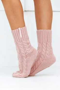 Lounge Underwear Outlet Cosy Knitted Socks - Pink Outlet