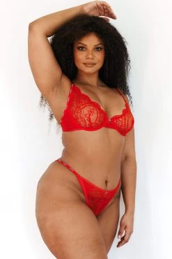 Lounge Underwear Bügel-BH Sets Sustainable Charmed Balcony Bra (Set) - Red