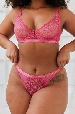 Lounge Underwear Outlet Royal Balcony Bra (Set) - Hot Pink