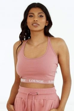 Lounge Underwear Outlet Outlet Two Piece Bralette & Cropped Jumper - Smoked Pink