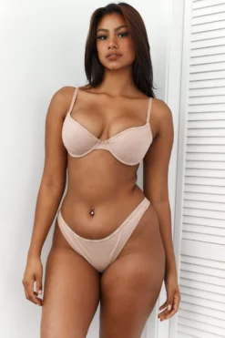 Lounge Underwear So Soft Ribbed T-Shirt Bra (Set) - Taupe Bügel-BH Sets