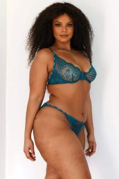 Lounge Underwear Sustainable Charmed Balcony Bra (Set) - Turquoise 17 Lounge Underwear Sustainable Charmed Balcony Bra (Set) - Turquoise