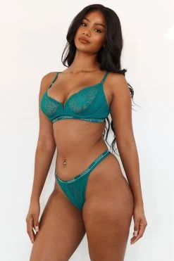 Lounge Underwear Sustainable Royal Balcony Bra (Set) - Turquoise 4 Lounge Underwear Sustainable Royal Balcony Bra (Set) - Turquoise
