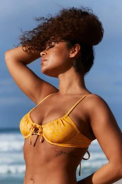 Lounge Underwear Floral Bikini Top - Yellow 11 Lounge Underwear Floral Bikini Top - Yellow