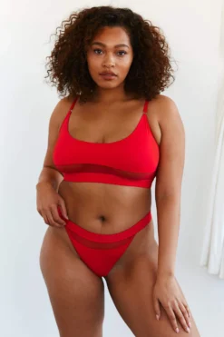 Lounge Underwear BH Ohne Bügel Sets Mesh Bra (Set) - Red 7 Lounge Underwear BH Ohne Bügel Sets Mesh Bra (Set) - Red