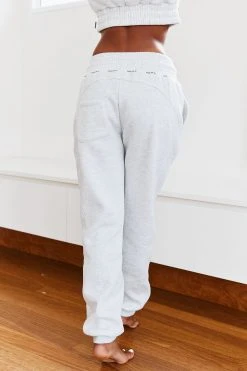 Lounge Underwear High Waisted Scrunchie Joggers - Ash White