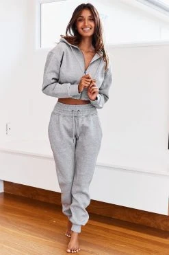Lounge Underwear High Waisted Scrunchie Joggers - Grey