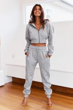 Lounge Underwear High Waisted Scrunchie Joggers - Grey