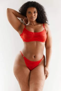 Lounge Underwear Nichtgepolsterte Bold Mesh Bra (Set) - Red
