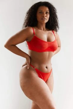 Lounge Underwear Nichtgepolsterte Bold Mesh Bra (Set) - Red