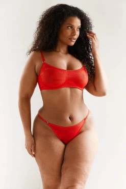 Lounge Underwear Nichtgepolsterte Bold Mesh Bra (Set) - Red