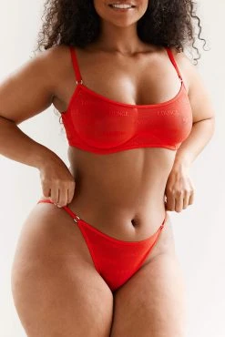 Lounge Underwear Nichtgepolsterte Bold Mesh Bra (Set) - Red