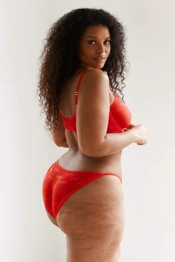 Lounge Underwear Nichtgepolsterte Bold Mesh Bra (Set) - Red