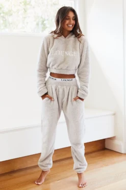Lounge Underwear Teddy Joggers - Frosted Grey Jogger Und Hose
