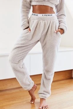 Lounge Underwear Teddy Joggers - Frosted Grey Jogger Und Hose