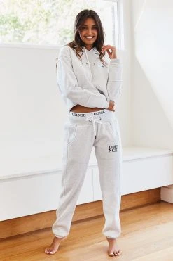 Lounge Underwear Fitted Joggers - Ash White
