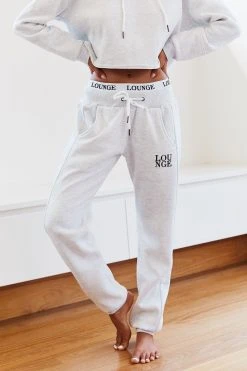 Lounge Underwear Fitted Joggers - Ash White