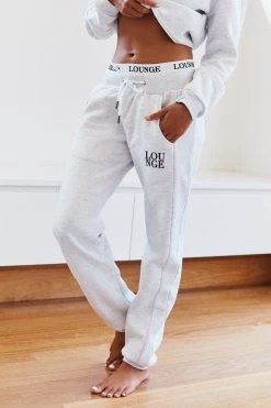 Lounge Underwear Fitted Joggers - Ash White