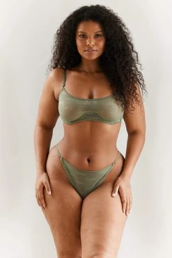 Lounge Underwear Bügel-BH Sets Bold Mesh Bra (Set) - Khaki